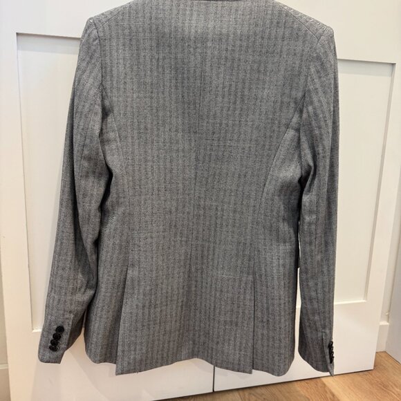Veronica Beard Herringbone Blazer Gray Size 4 - Picture 8 of 15